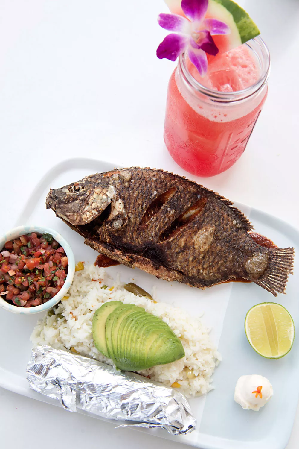 Veracruz Fonda and Bar signature dishes Mojarra FritaMole EnchiladasCochinita Pibil Taco